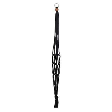 Primitive Planters 36 in. Black Macram Plant Hanger PR311131